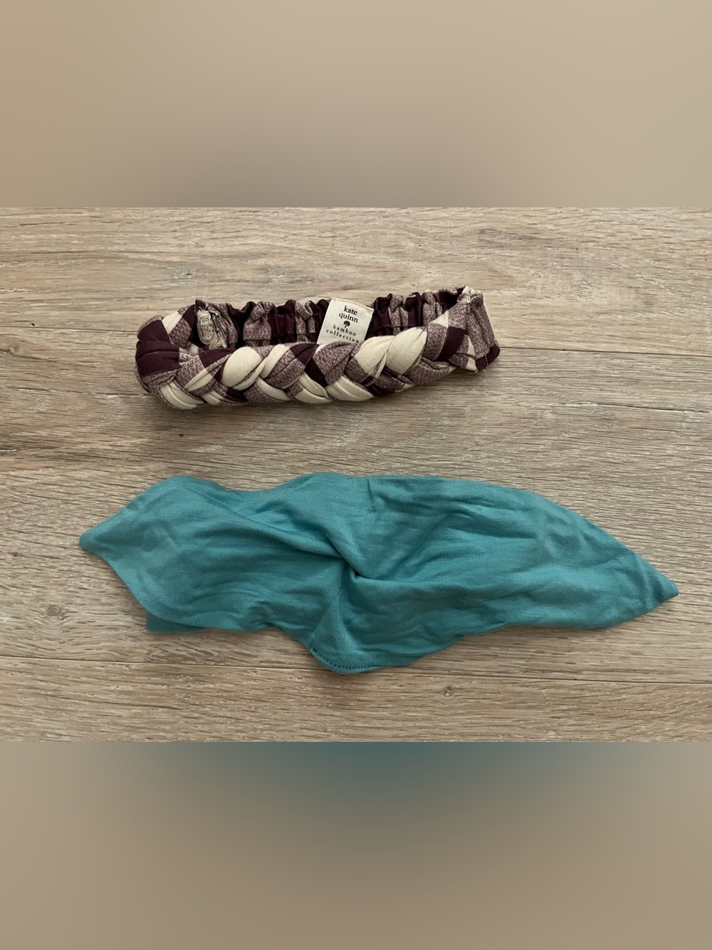kate quinn Baby Purple Braided Headband and Teal Bow Headband - Small (0-6m)
